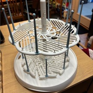 White and Blue Drying Rack